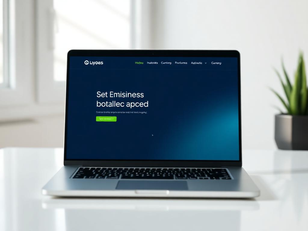 Laptop met een modern gebouwde website
