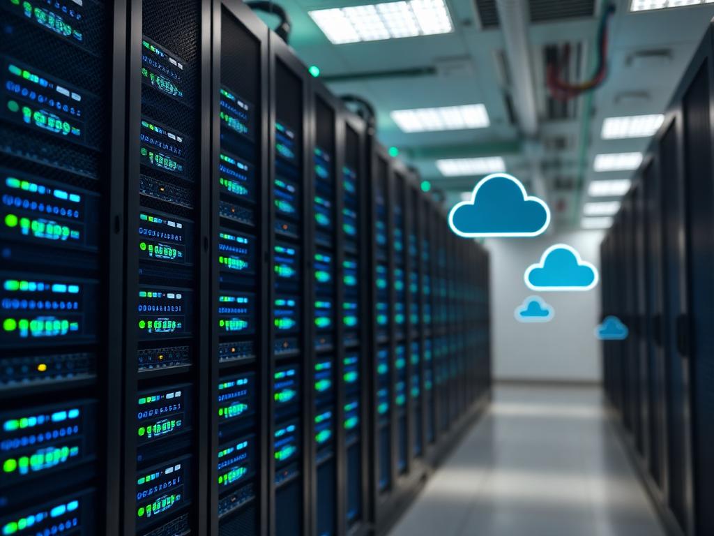 Server racks in een datacenter voor betrouwbare hosting