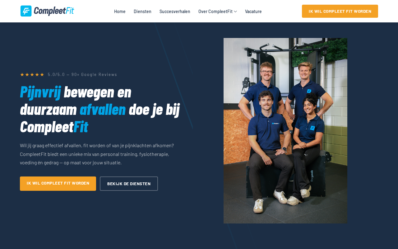 CompleetFit Nijmegen — Website voor personal training & fysio